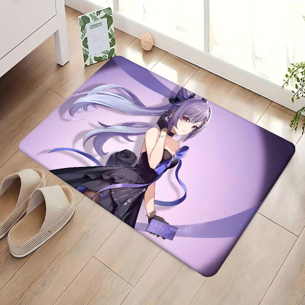 Genshin Impact Keqing Anime Door Mat Nordic Style Bedroom Living Room Doormat Home Balcony Anti-Slip Alfombra