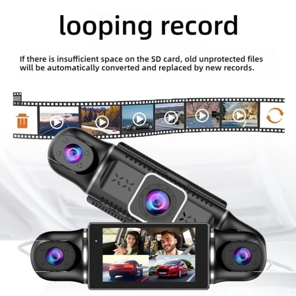 3/4 Channel Dashcam, 1080P HD In-car Recorder, 360-degree All-around Vehicle Camera, Video Recording/GPS Positioning
