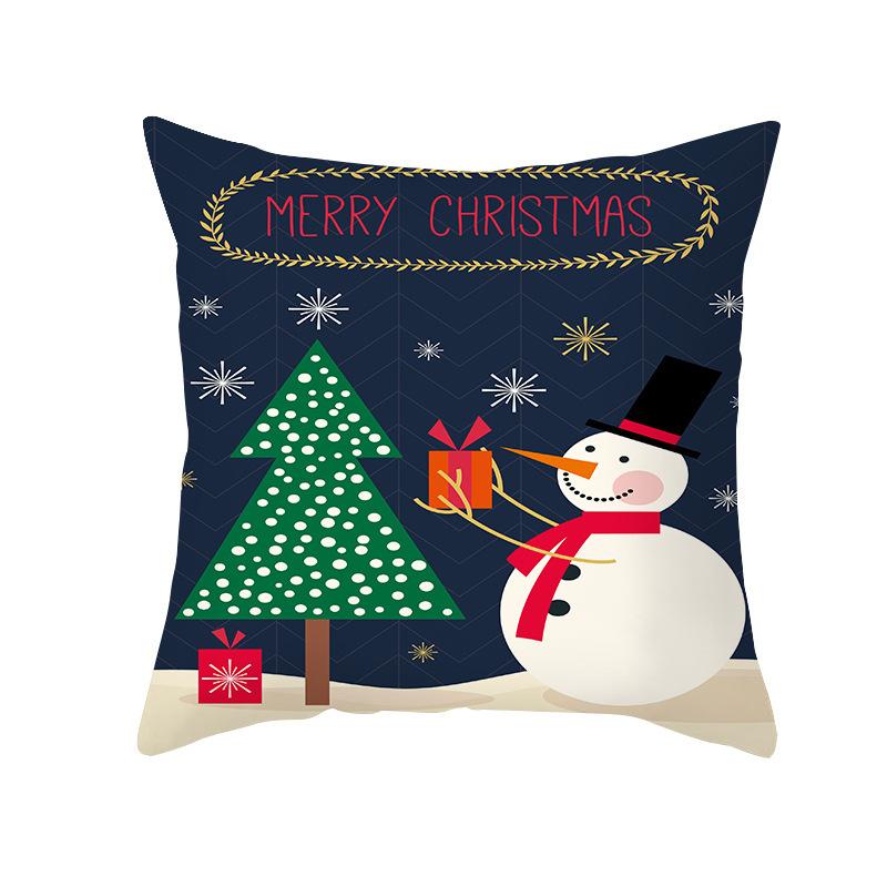 New Christmas Pillowcases Home Office Decoration Printed Linen Cushion Supplies