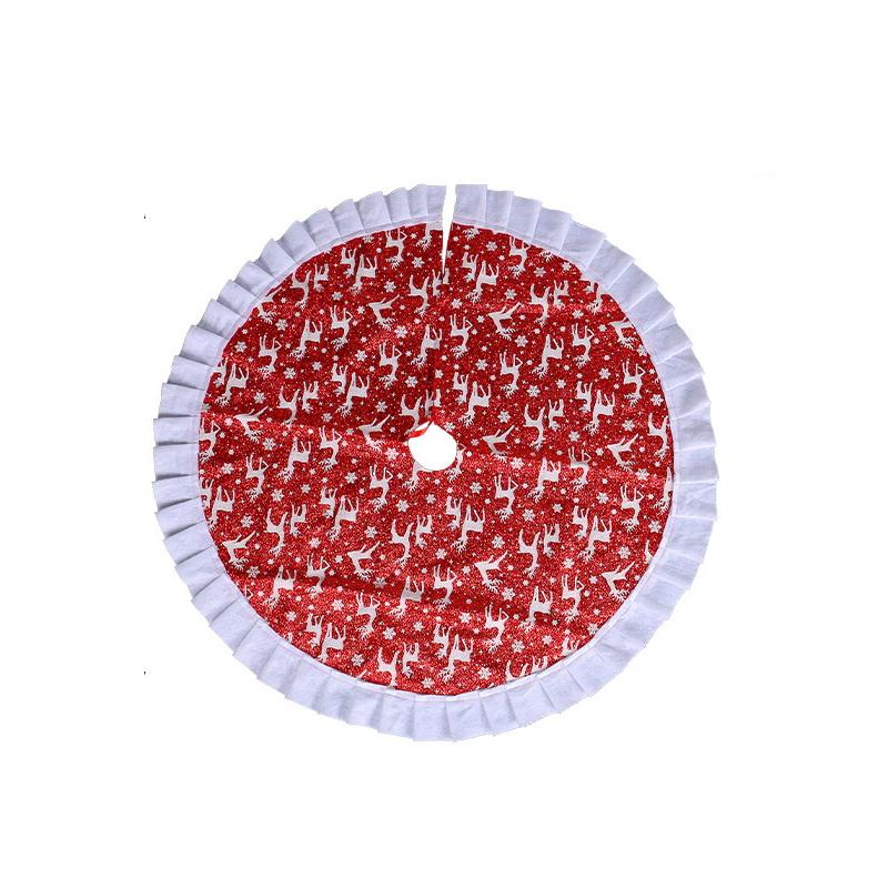 WTEMPO Christmas Tree Skirt Printed Xmas Tree Skirt Winter Christmas Tree Mat for Home Party Holiday Indoor Outdoor Activity Decorations