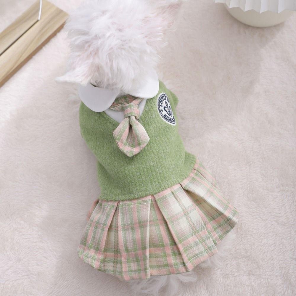 Soft Dog JK Sweater Dress Wool/Polyester Puppy Cosplay JK Uniform Pet School Uniform  Winter