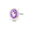 20pcs Oval Shape Sunflower Sew On Rhinestones Metal Gold Claw Base Acrylic Rhinestones Beads DIY Garment Decoration Accessories