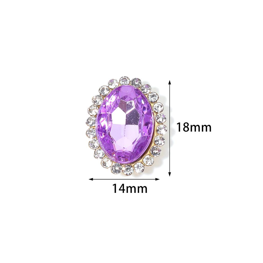 20pcs Oval Shape Sunflower Sew On Rhinestones Metal Gold Claw Base Acrylic Rhinestones Beads DIY Garment Decoration Accessories
