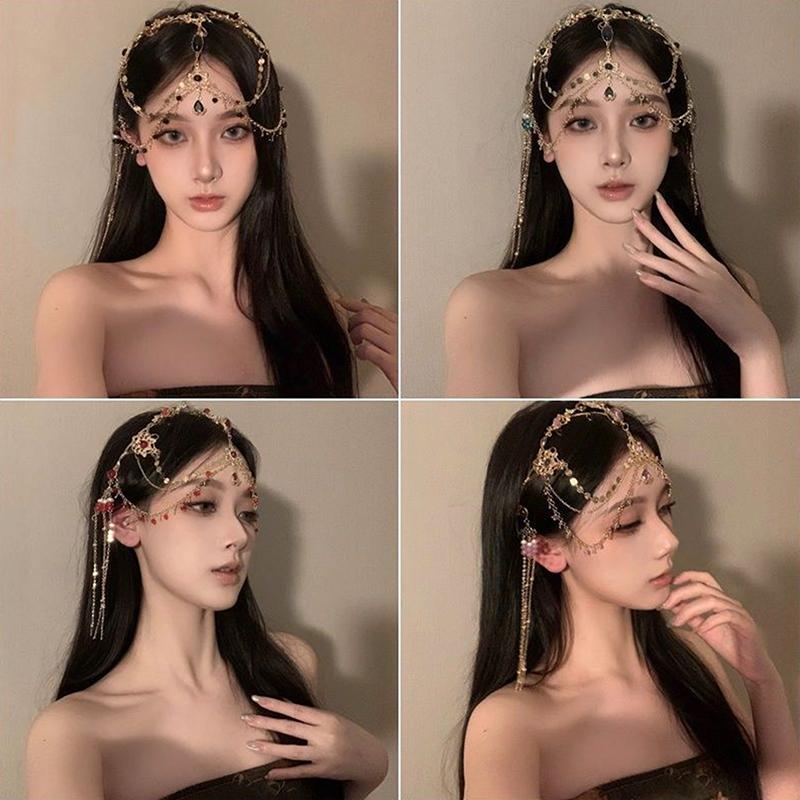 Handgefertigtes Süßes Hochzeits-Kopfschmuck Braut-Kopfkette Haarschmuck für Frauen Stirnband-Accessoires