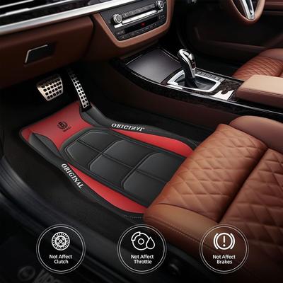 4 Stück Rennstil Design Auto-Fußmatten - Premium Fußmatten für Vorder- und Rücksitze mit weichen Fußpolstern - Zubehör für Frauen