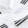 Korean Fashion Men Long Sleeve Shirt Street Style Stripes Patchwork Shirt Spring and Autumn Pure Cotton Casual Tops Youth White Shirt