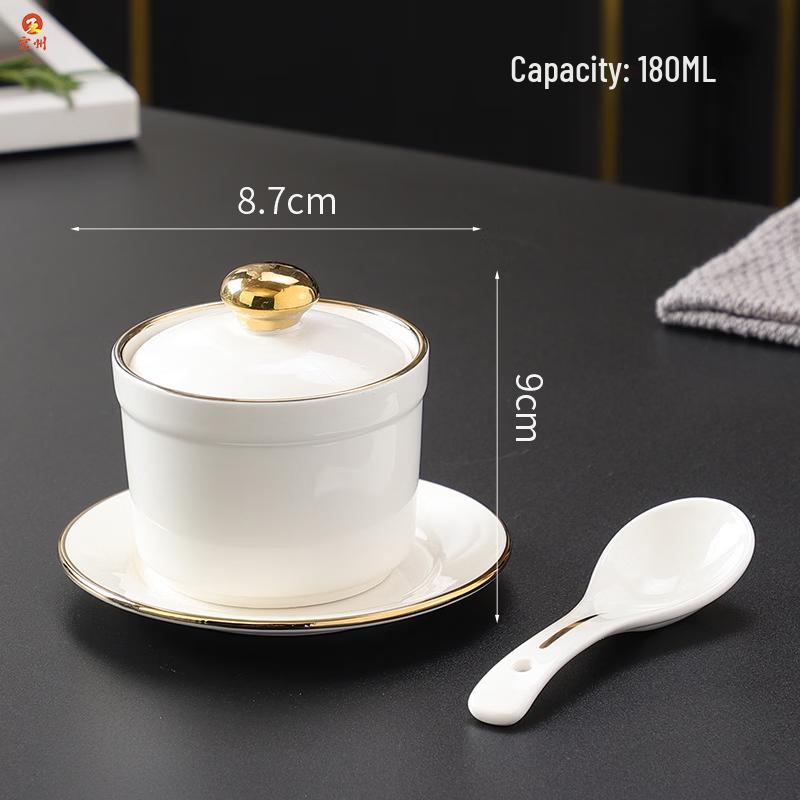 Jingzhou Ceramic Double-Boiler Stew Pots and Bowls