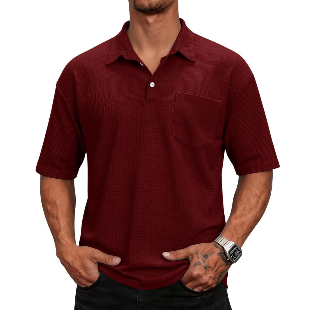 Men's Casual And Fashionable Short-sleeved Shirt - Men's Golf Breathable Sports Collar Top