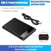 2,5-calowa obudowa na dysk twardy USB 3.1/2.0 Type C, obudowa na dysk SSD SATA, obudowa na zewnętrzny dysk twardy SSD lub HDD do notebooka