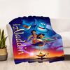 1 stk, Disney Aladdin Tegneseriepledd Festlig Julegave til Venn Mykt Kastepledd, Utendørspledd, Stue, Reise, Camping