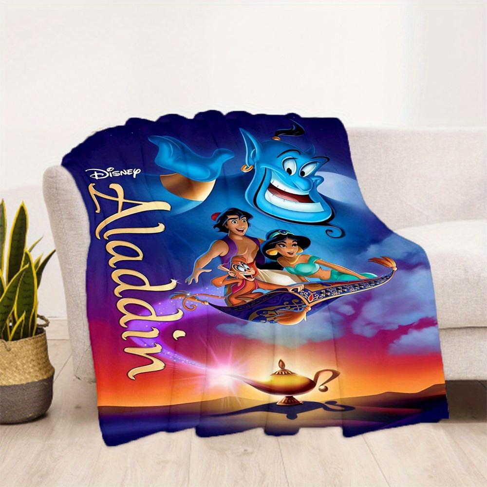 1 stk, Disney Aladdin Tegneseriepledd Festlig Julegave til Venn Mykt Kastepledd, Utendørspledd, Stue, Reise, Camping