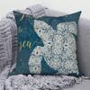 Juste de coussin de canapé bleu, taie d'oreiller, décoration de chambre à coucher, océan, mer, animal