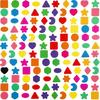 3000 Pcs Shapes Stickers Preschool Stickers Circles Triangles Squares Ovals Heart Star Multi-Shaped Geometric Color Stickers for Kids Reward Sheet