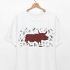 Neolithic Bull T-Shirt and Kids Tshirt Catalhoyuk Cave Painting Tee Petroglyph Shirt and Kids Tshirt Prehistoric Art TShirt and Kids Tshirt