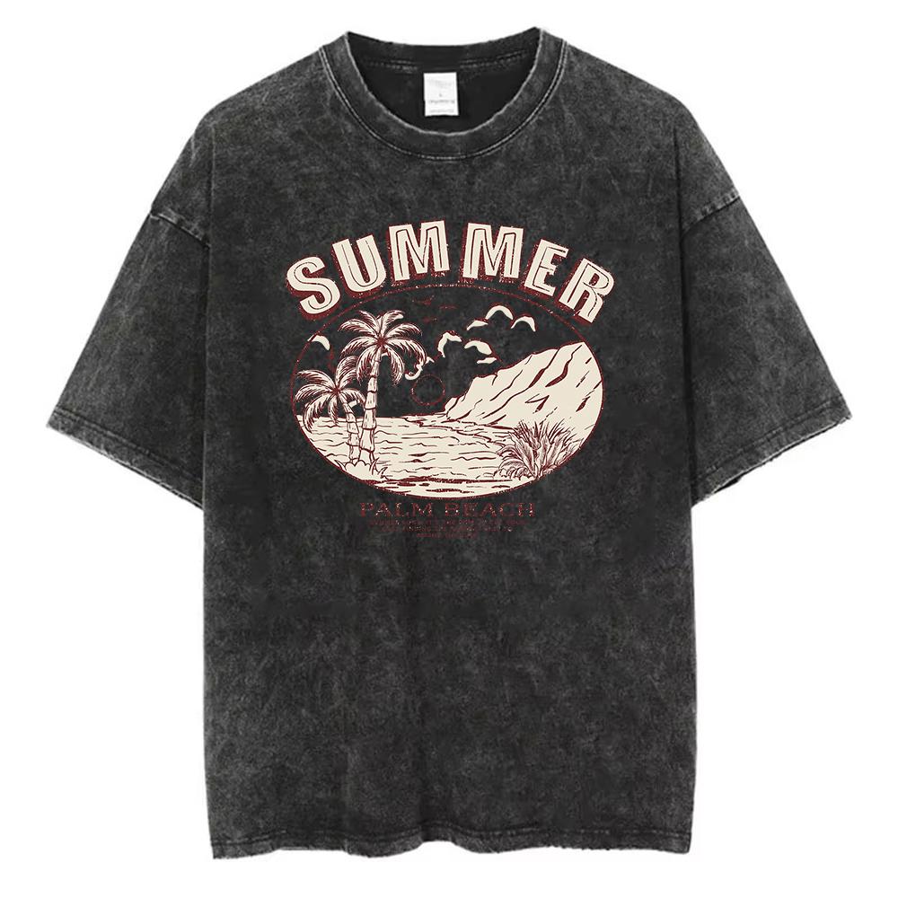 

Summer Women Cotton Washed TShirts Stay Salty You Are The Salt of The Earth Printed Tops Loose ONeck Vintage FeUnisex Clothes 2XL