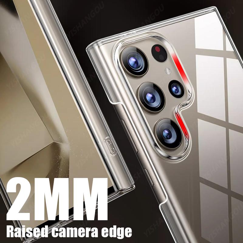 High Clear Phone Case For Samsung Galaxy S25 Edge S24 S23 Ultra S24 S25 FE A56 A55 A15 A16 A25 A54 5G Transparent Hard PC Cover