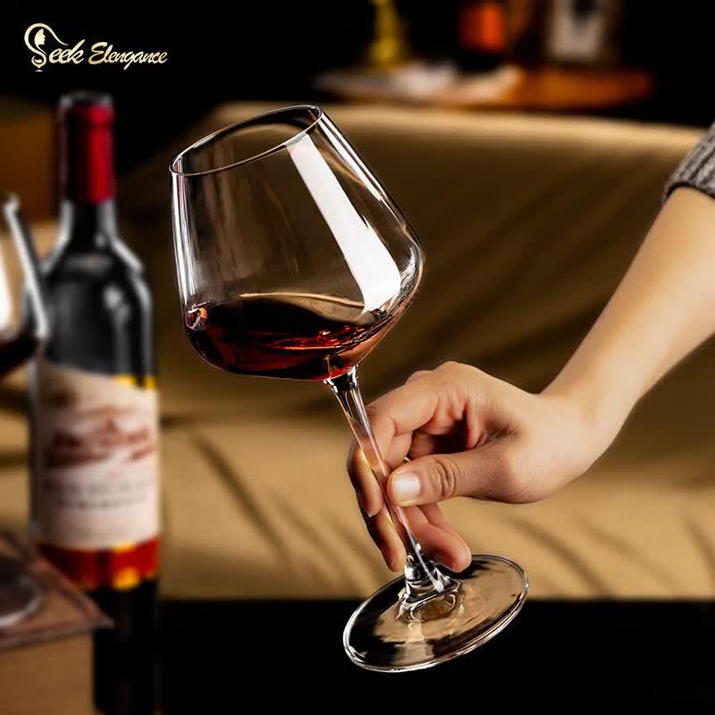 Luxury Crystal Burgundy Wine Glass and Decanter Set