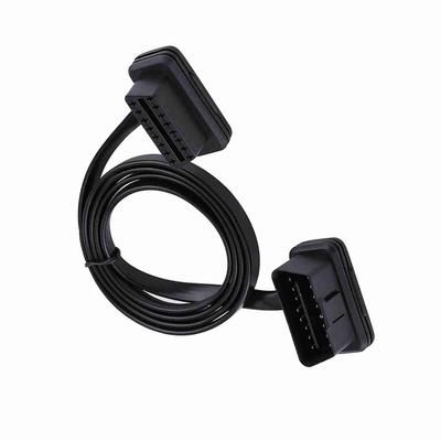 כבל מאריך OBD2 16 פינים זכר לנקבה לרכב, מתאם דיאגנוסטיקה, אורך 100 ס"מ 39 אינץ'