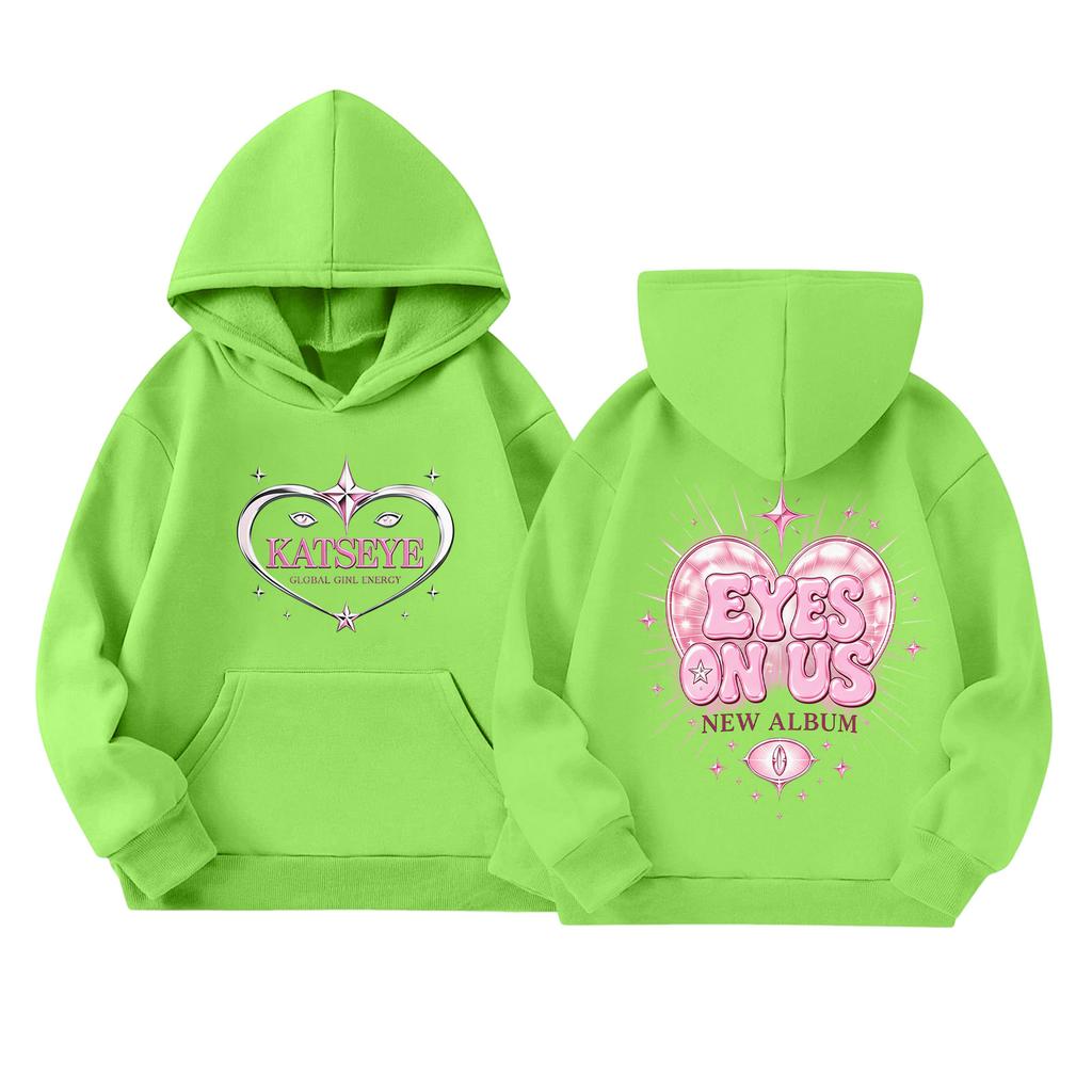 Kids Long Sleeve Letter Print Pullover Hoodie with Pockets, Loose Fit