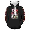 Hazbin Hotel Cute Character Stickers Print Hoodie Cartoon Long Sleeve Pullover Hooded Sweatshirt For Anime Lovers