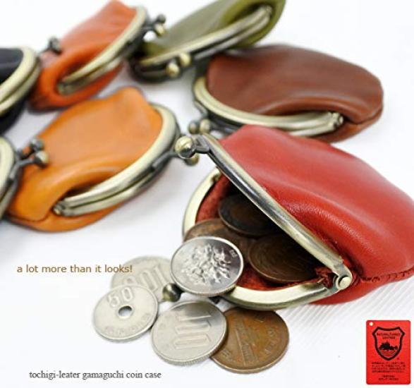 Women's Tochigi Leather Coin Purse, Cute Mini, Small, Made In Japan (Red)