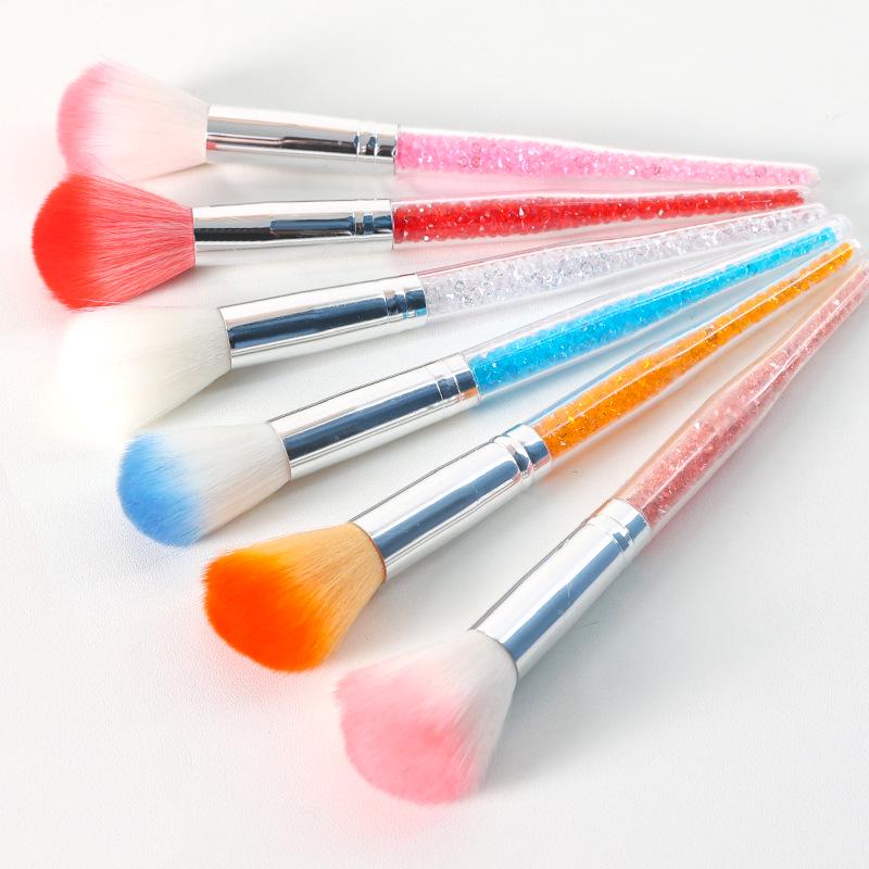 Diamond Long Handle Nail & Blush Brush for Cleaning and Dusting.