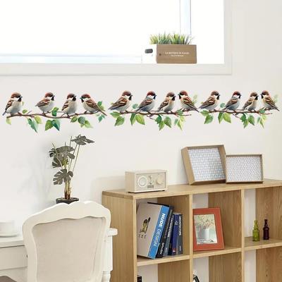 Painted Branches Birds Bedroom Study Home Background Beautification Decoration Wall Stickers