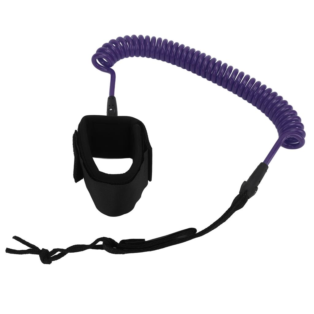 7mm 10Ft Surfing Foot Rope Adjustable Elastic TPU Surfboard Leg Straps Stand Up Paddle LeashPurple