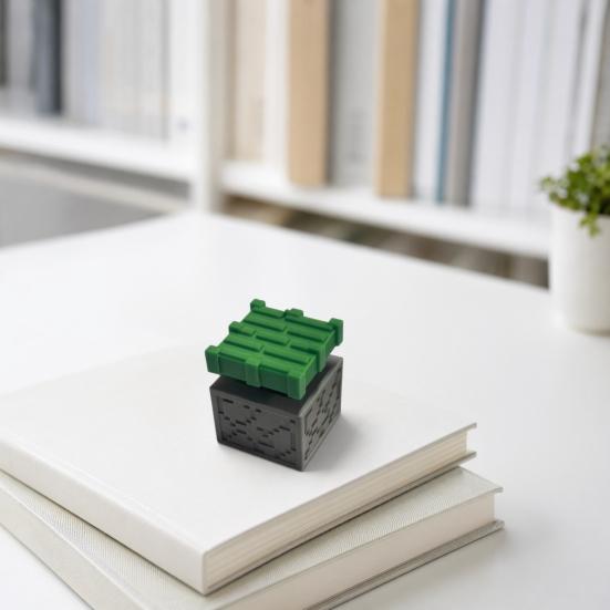 Baizihuahu Pixel Block Model, 3D Printed One-Piece Decompression Toy, Mechanical Pressing Structure Crisp Rebound Stress Relief