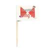 Creative Toothpick Flags for Cocktails and Cakes (100-Pack)