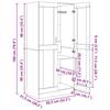 Wardrobe White 82.5 x 51.5 x 180 cm Engineered Wood