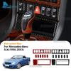 Real Soft Carbon Fiber Trim Sticker For Mercedes Benz SLK R170 1996 1997 1998 1999 2000 2001 2002 2003 Car Warning Light Frame