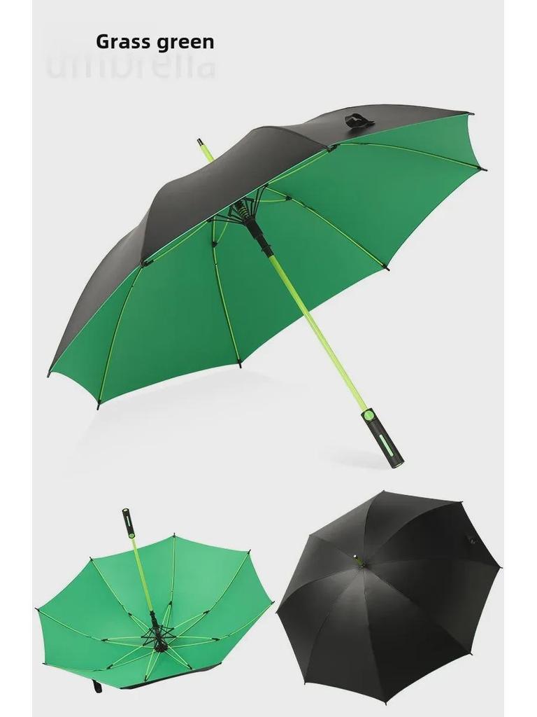 Fully Automatic Long Fiber Golf Umbrella - Large, Straight, Double Canopy for Business & Custom Gifts