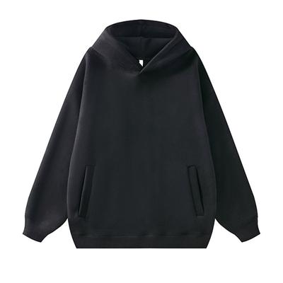 Autumn and Winter Sweater Men's Retro Solid Color Velvet Thickened Large Size Loose Men's Hooded Sweater Jacket