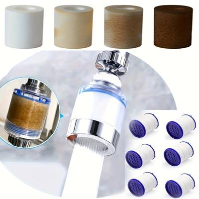360 Rotating Faucet Water Purifier, Chlorine Reduction, Removes Fluoride, Heavy Metals, Softens Hard Water, Easy Installation, 6 Replacement Elements