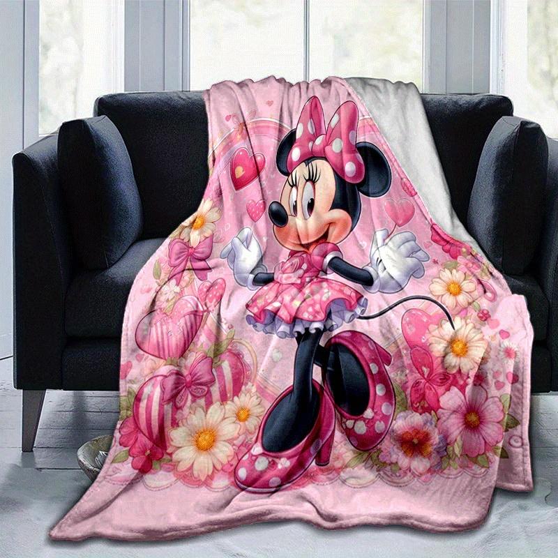 

1pc Minnie Printing Blanket - Soft, All-Season Throw for Office Blanket, Car, Travel 80cmx120cm(31inx47in)