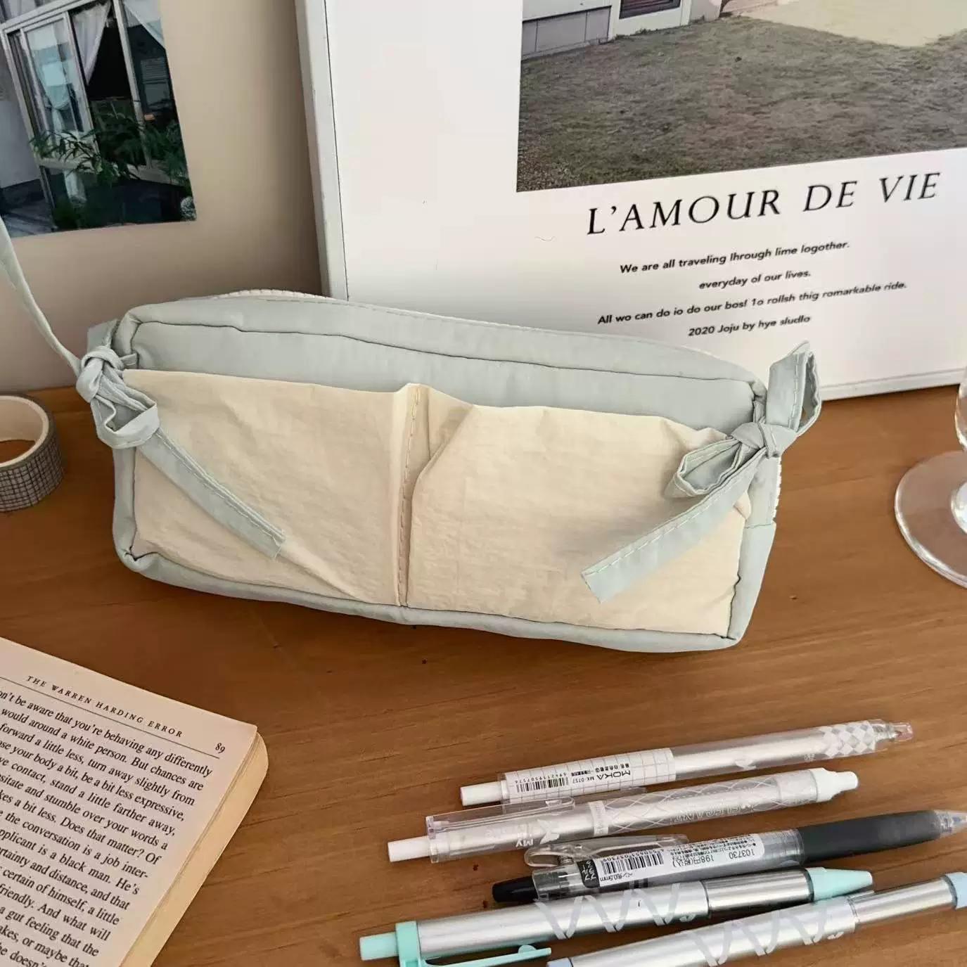 

Large Capacity Student Cloud Salt Sea Pen Bag Cute Stationery Storage Pouch High Aesthetic Value Student Organizer