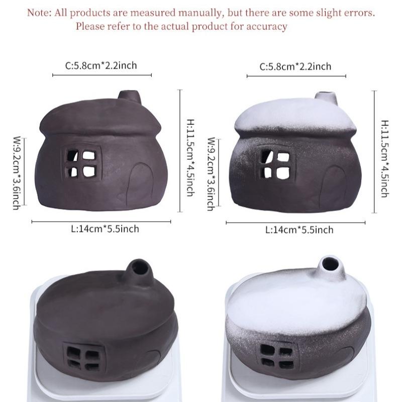 1pc Ceramic Mini Fireplace Home Decor Sage Burning Holder Creative European Style Palo Santo Incense Burner (Without Incense)