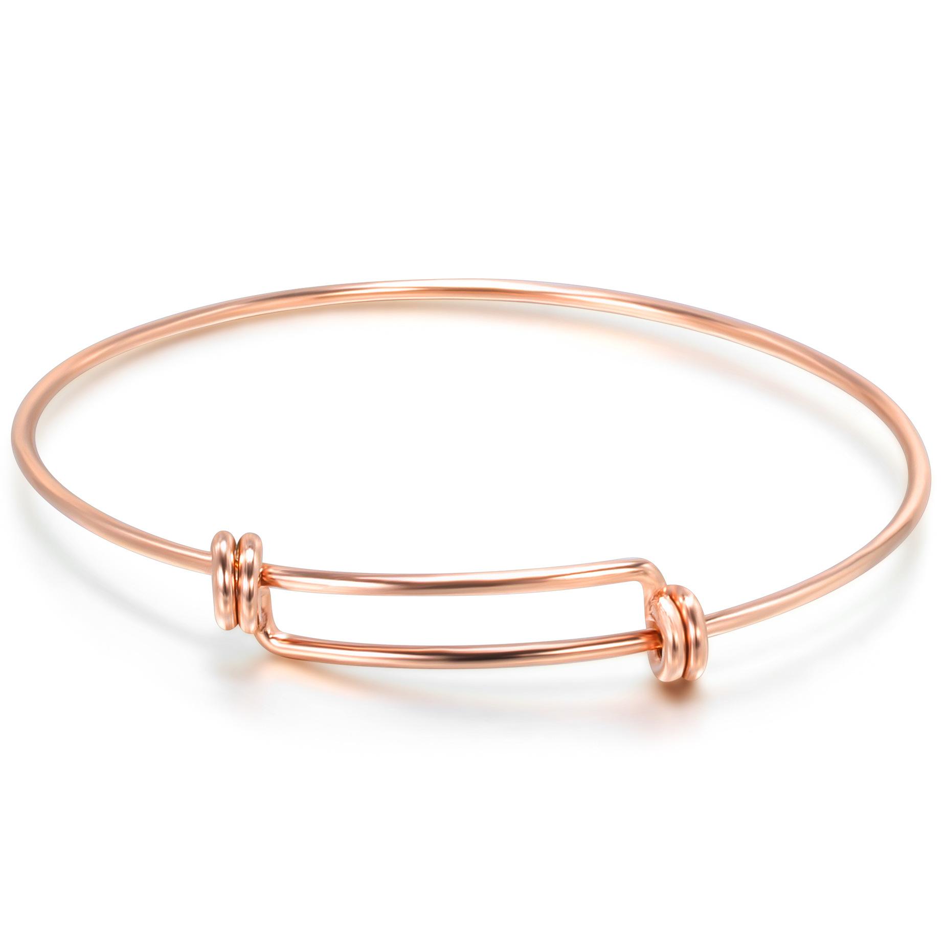 

Простой модный браслет из титановой стали. Регулируемые аксессуары. Браслет своими руками. Доступны три цвета. розового золота