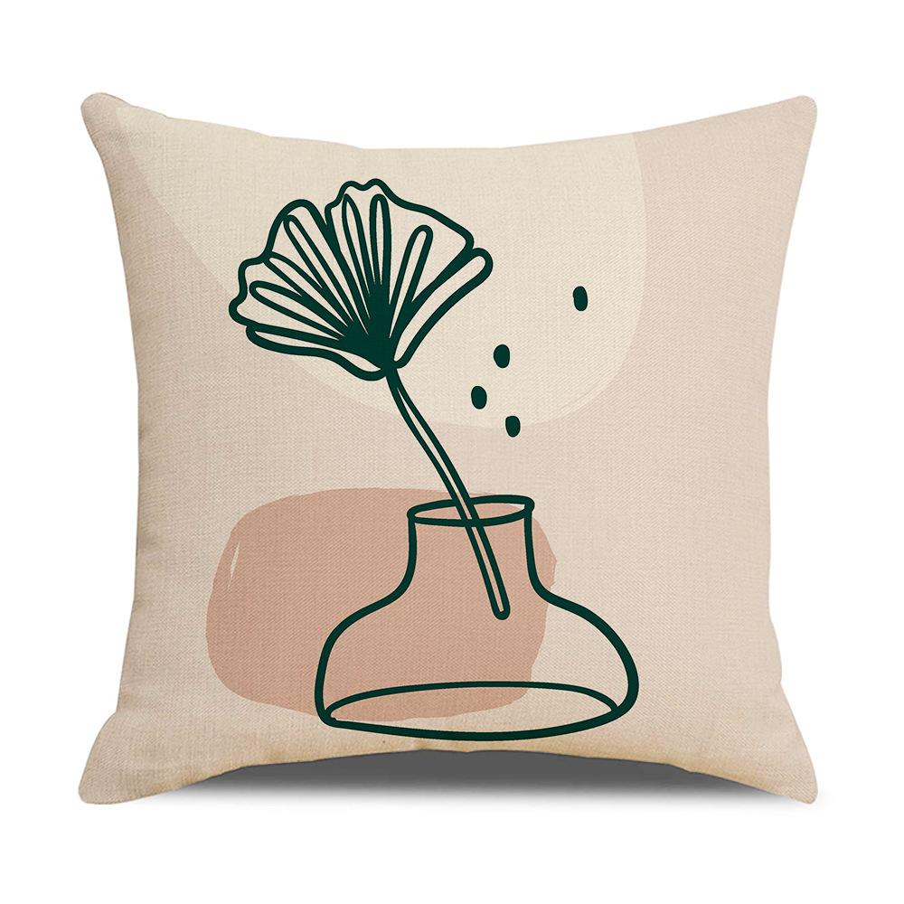 Modern Simple Geometric Abstract Illustration Linen Pillow Cover New Home Sofa Cushion Cover Cushion Cover