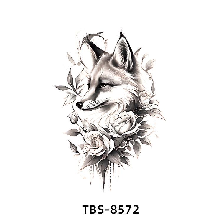 Realistiska Djurtotem Tatuering Klistermärken: Drake, Fenix, Tiger, Varg