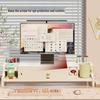 Desktop Monitor Stand with Drawer and Storage Shelf