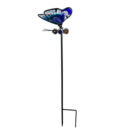 Colorful Butterfly Garden Stake Outdoor Butterfly Ornament Glow in The Dark Butterfly Yard Art Stake for Planter Flower Bed Patio Lawn Pathway Decor