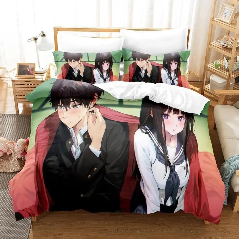 New Hyouka Bedding Set Single Twin Full Queen King Size Bed Set Adult Kid Bedroom Duvet cover Sets 3D Print Anime Bed Sheet Set