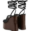 Fashion Thick-soled Wood Grain Waterproof Table Fishing Net Sandals Women's Summer Wear 2025 New Classic Versatile Platform Sandals