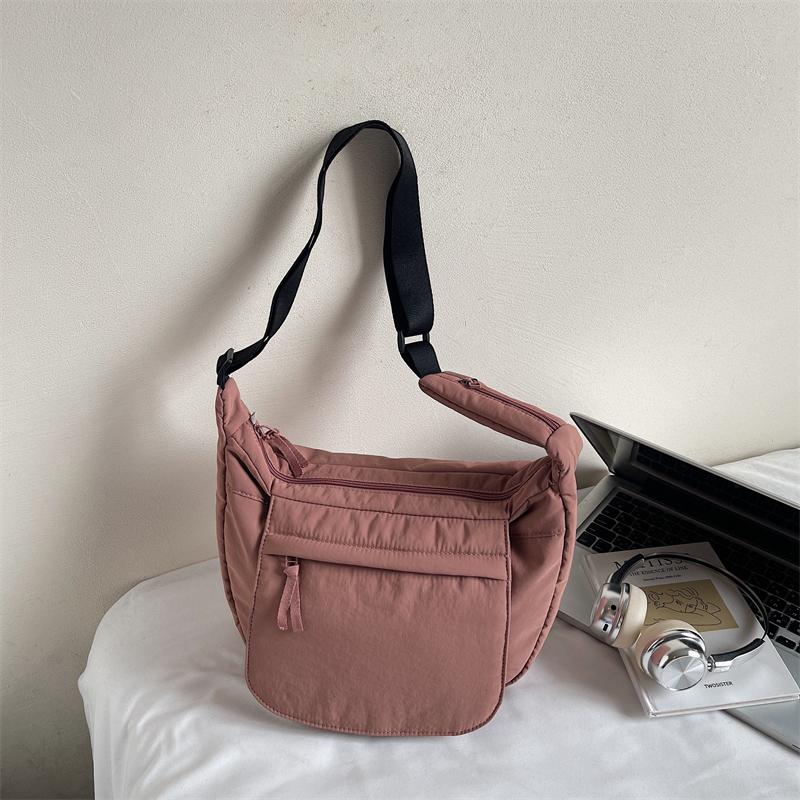 Large Capacity Solid Color Commuter Shoulder Bag Women's Crossbody Bag