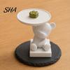 Matte Craft Storage Plate 3D Printed Polar Bear Tray, Cute Animal Ring Holder & Jewelry Dish, Modern Art Decoration Minimalist Desk Organizer for Keys