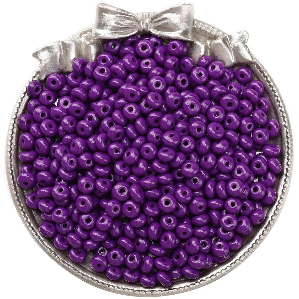 60pcs Bottled Glass Beads Charm Oil Painting Abacus Czech Beads Seed Spacer Beads For Jewelry Making Accessories