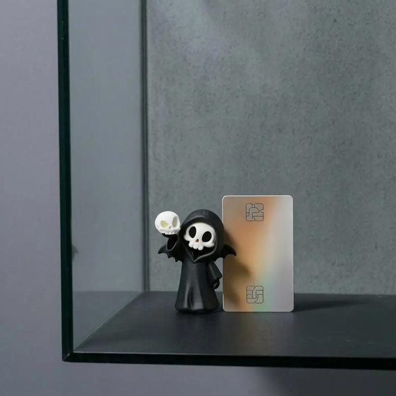 1Pc Halloween Display Desktop Ornaments PLA Fantasy 3D Printed Dark Grim Reaper Creative Holiday Decorations Skull Sculptures