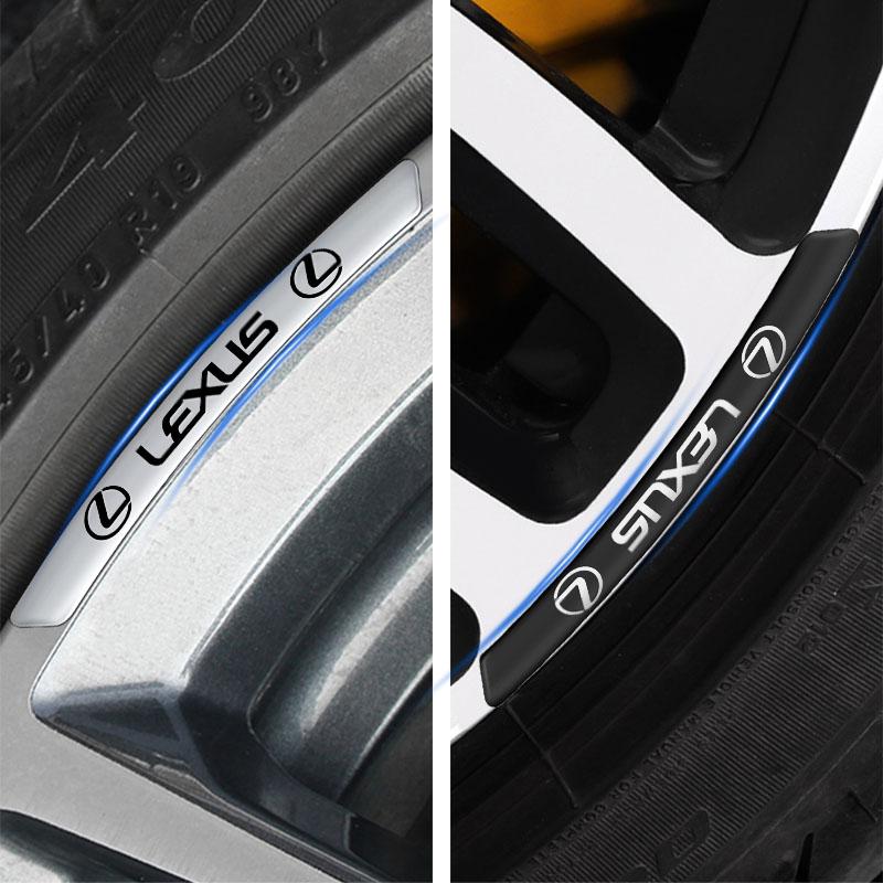 4pcs Car Styling Auto Wheel Hub Badge Tire Rim Stickers Accessories For Lexus ES300 RX330 RX300 GS300 IS250 IS200 CT200h NX RX